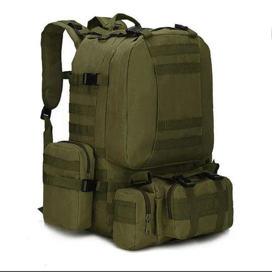 60L Roving Backpack, 4 in 1 Tactical Bag - Army Green
