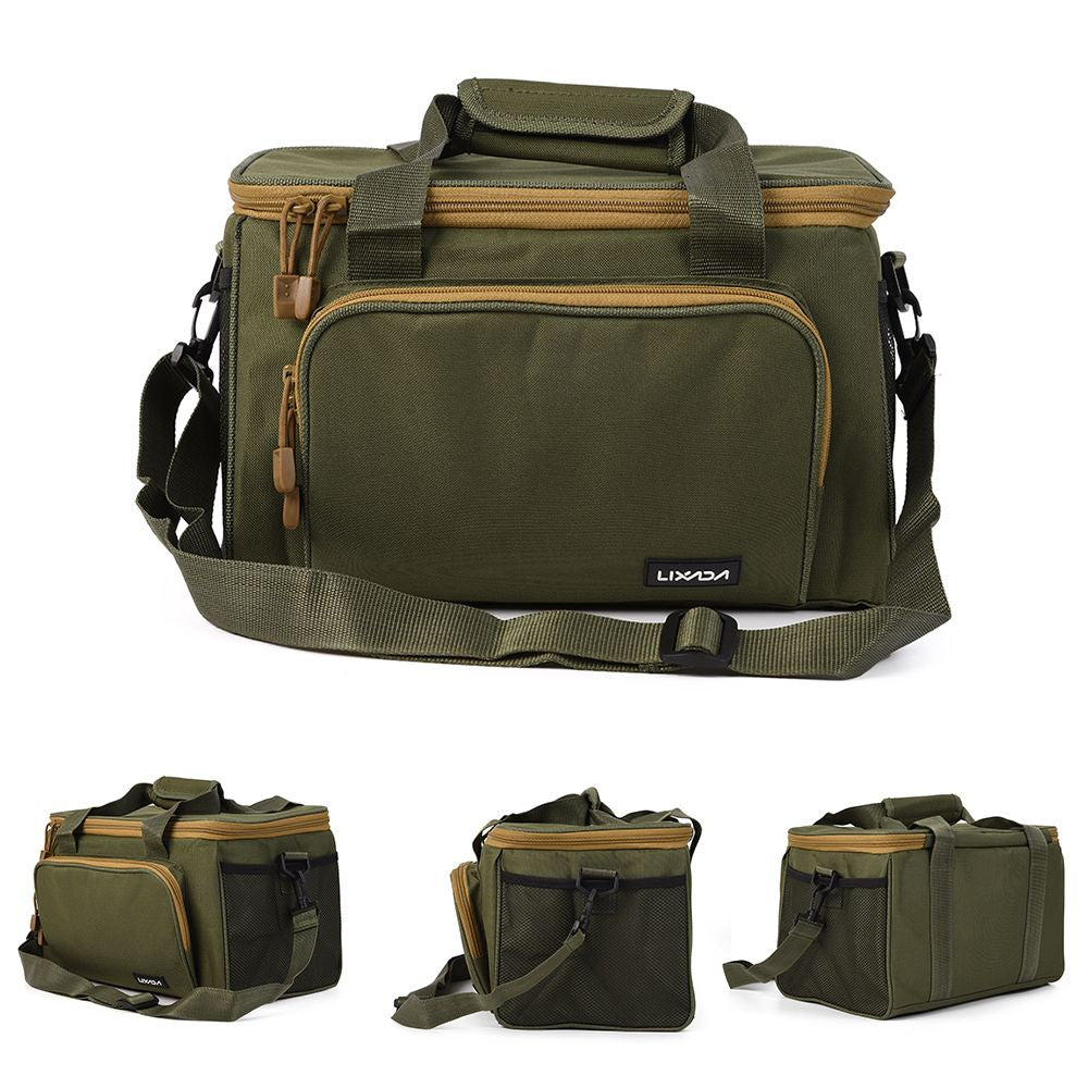 Portable Fishing Shoulder Bag, Multifunctional Canvas Tackle Bag