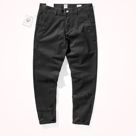 Retro Heavyweight Woven Twill Stretch Pants