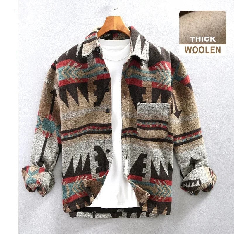 Men's Vintage Cowboy Style Knitted Cardigan