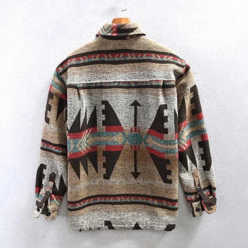 Men's Vintage Cowboy Style Knitted Cardigan